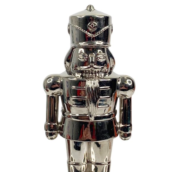 *SOLD* Nutcracker Christmas Stocking Hanger Hook Holder Fireplace Mantel Silver - Picture 2 of 9